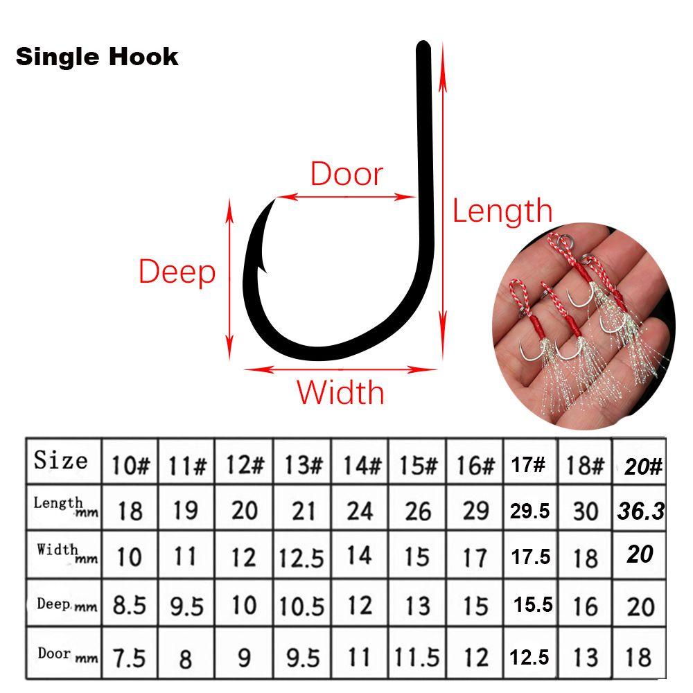 LETTER Outdoor Feather Fishing Hooks with Line Single Hook/Double Hook Lures Two Hook Tackle Barbed Treble with Feather High Carbon Steel Hot Crank Baits