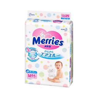 BỈM MERRIES DÁN SIZE M 64 (CHO BÉ TỪ 6-11KG)