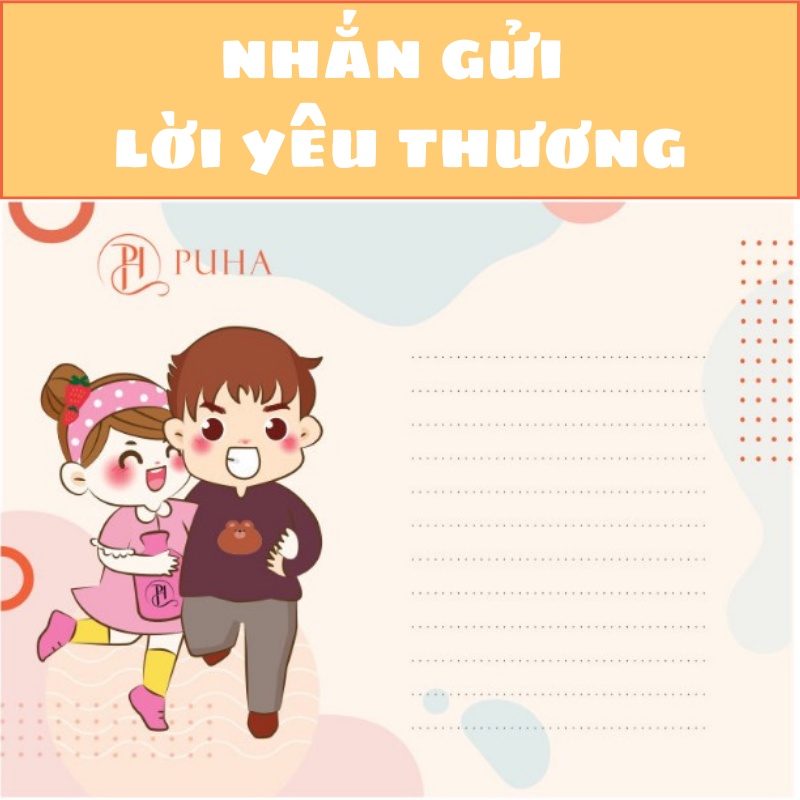 Túi chườm nóng bụng kinh PUHA 1000ml phiên bản BÊN EM hộp quà tặng bạn gái