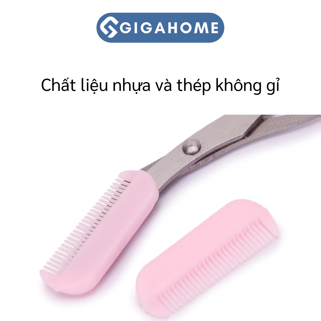Kéo Cắt Tỉa Lông Mày, Lông Mi Kèm Lược GIGAHOME Chuyên Dụng 3093