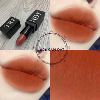 Son sáp lì trendy màu 06- cam đất