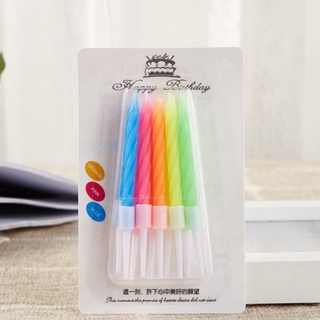 Trang trí bánh sinh nhật, Vỉ 10 Cây Nến Trang Trí Bánh, Trang trí bánh kem, Phụ kiện bánh