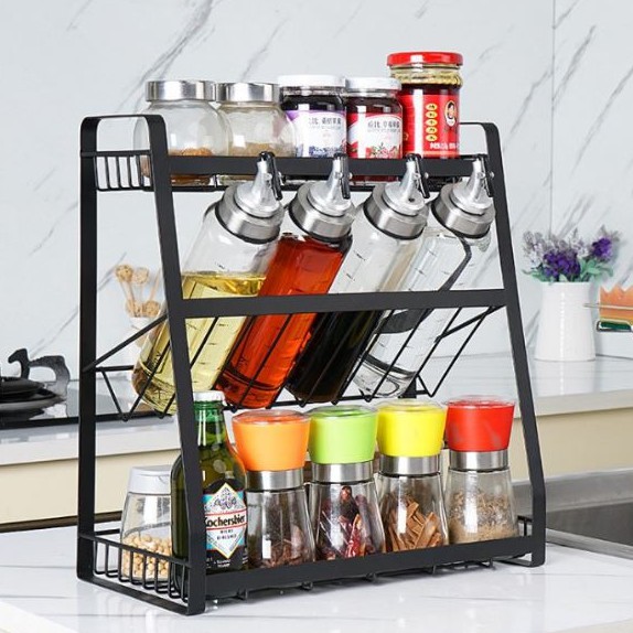 Kệ gia vị 3 Tầng Inox 304 cao cấp Nanichino Kệ gia vị thông minh