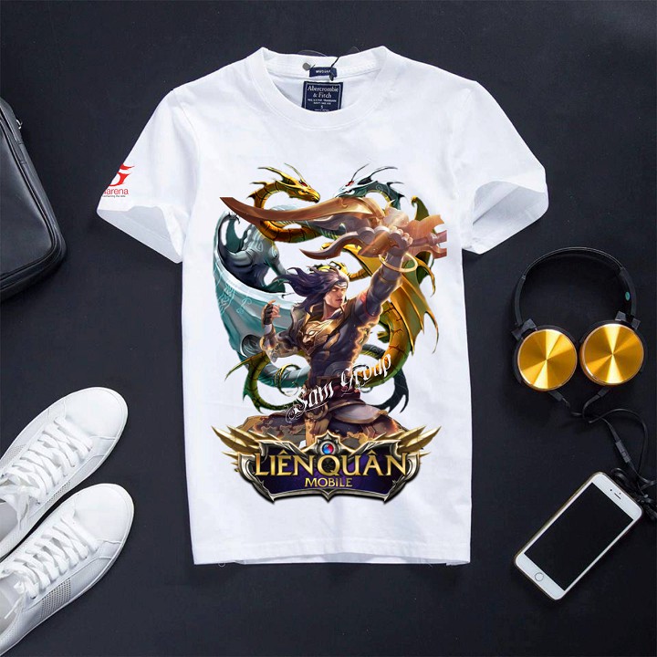 Áo Liên Quân Mobile Cotton Màu Trắng Ngộ Không Hõa Nhãn Kim Tinh