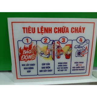 Bảng Tư Lệnh chữa cháy được làm bằng MiCa