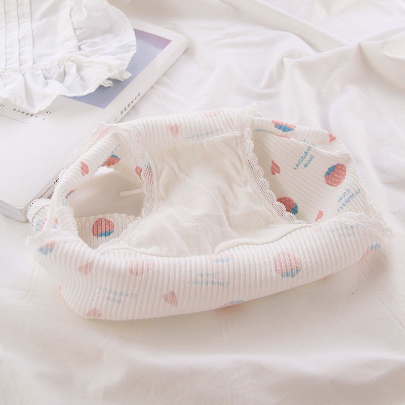 Quần Lót Nữ - Quần Lót Cotton gân tăm hình hoa quả dâu cam mềm mại lên dáng sexy DAN STORE mẫu 027