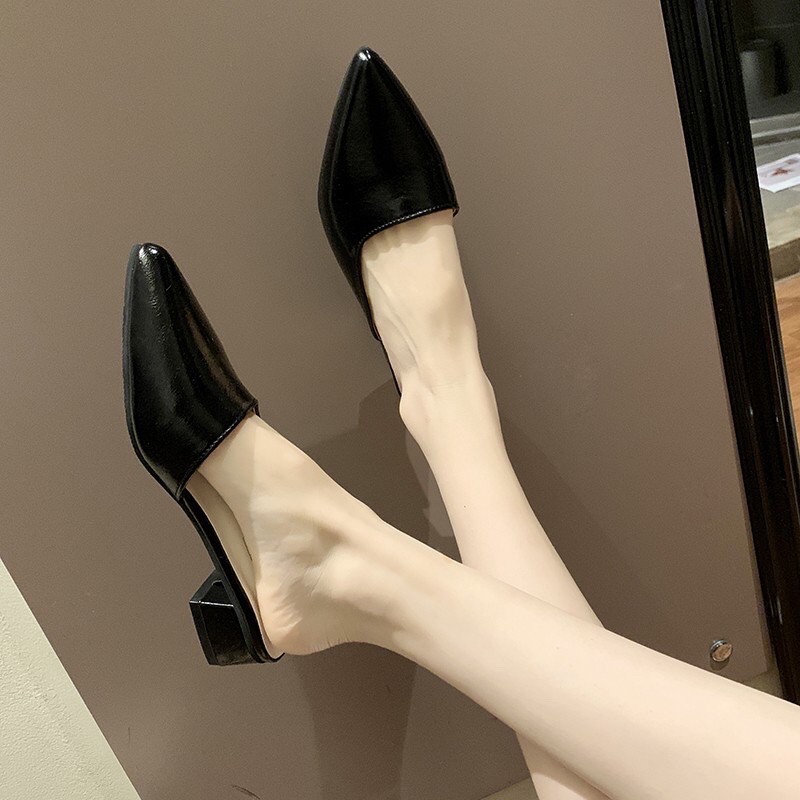 Sục nữ da mềm mũi nhọn đế 3cm