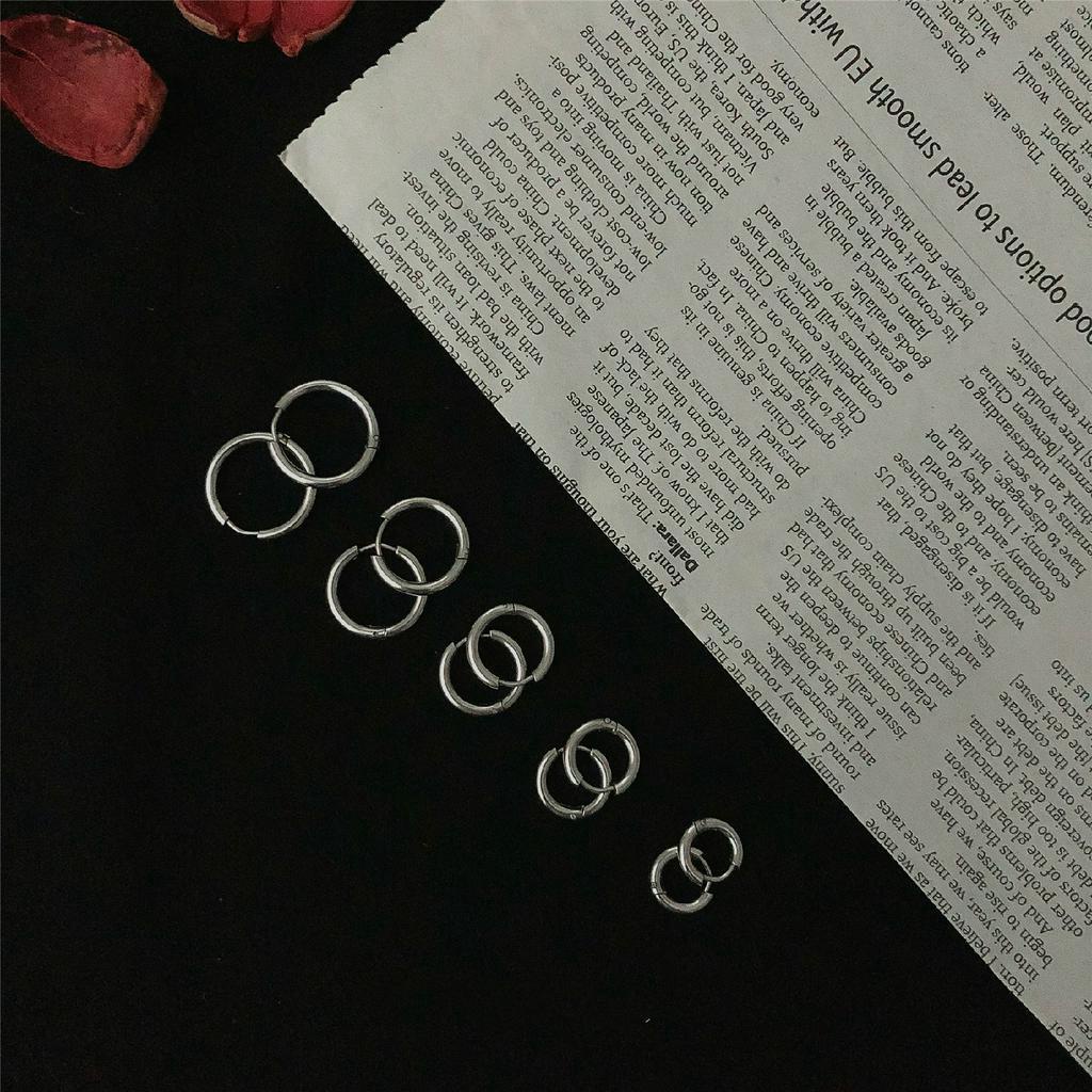 Khuyên tai 22245 bằng thép không gỉ đơn giản hợp thời trang cho nam và nữ