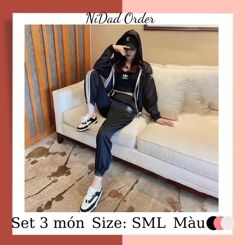 Set gió 3 món ADIDAS hàng quảng châu dành cho phái nữ năm 2021 nhà NiDad Order