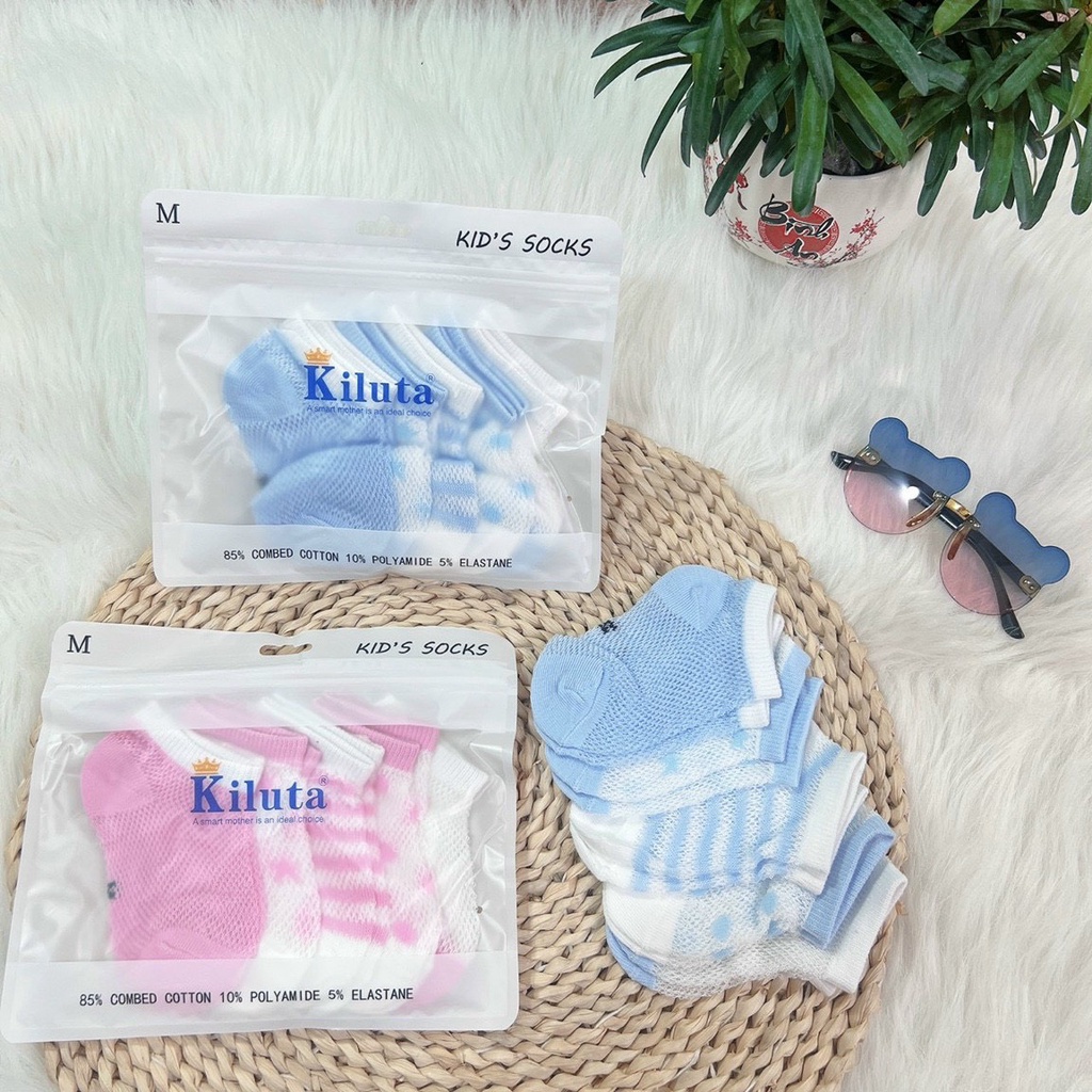 SET 5 Đôi Tất Lưới Cổ Ngắn Cho Trẻ Sơ Sinh Cho Bé Trai Bé Gái 0-2 Tuổi