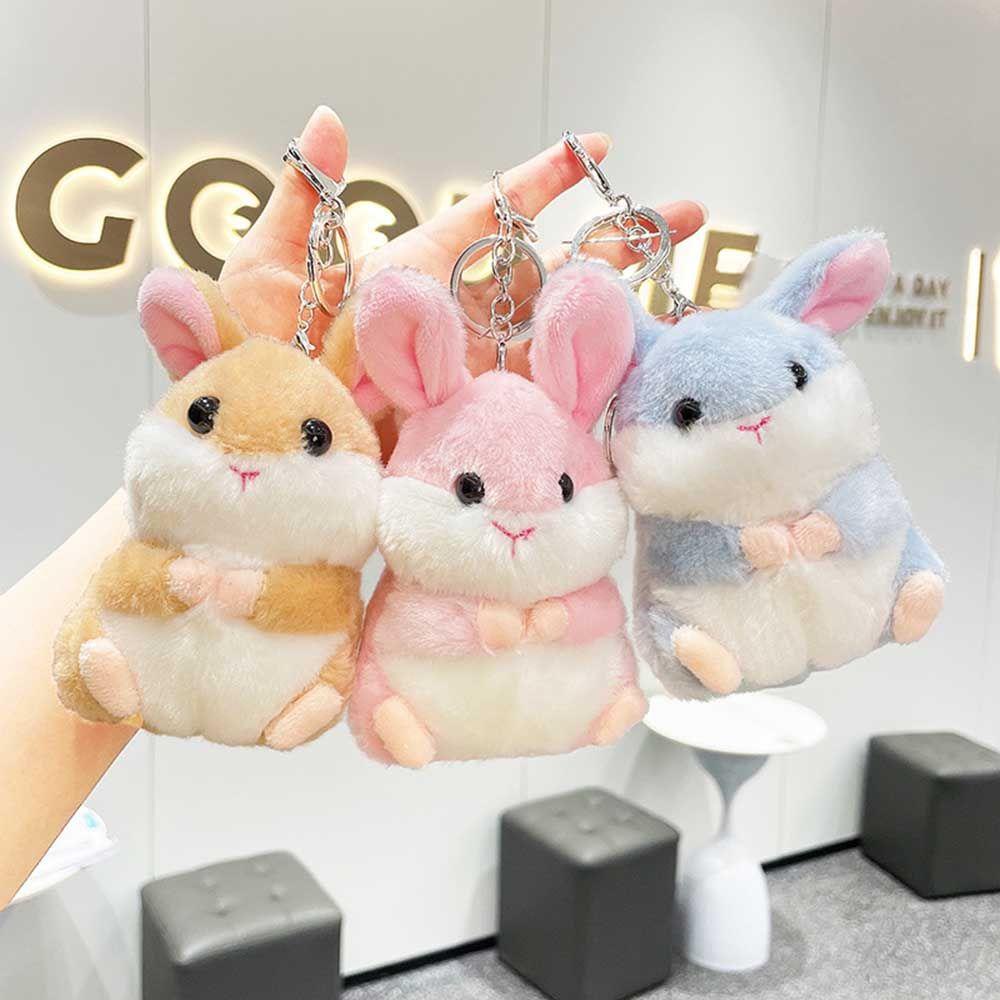 Móc Khóa Hình Thỏ Nhồi Bông Dễ Thương