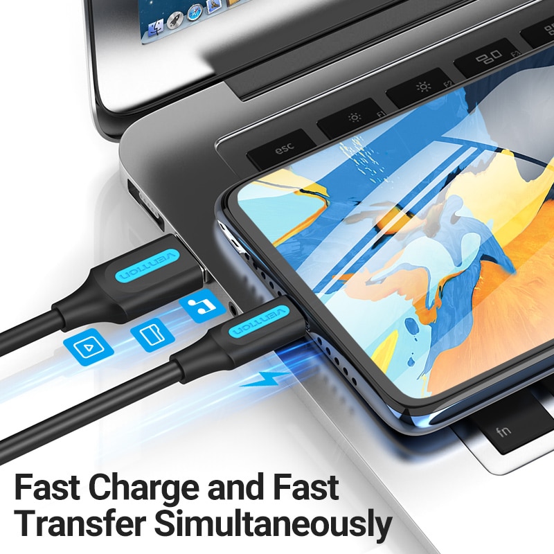 Cáp Sạc Nhanh Vention Micro Usb 2.0 3a Cho Điện Thoại Android