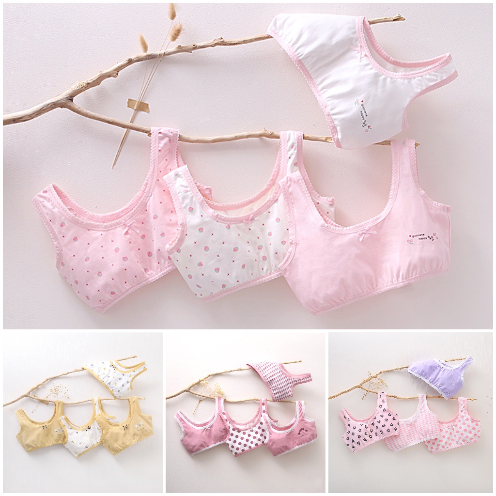 (SAL01TE) Set 4 áo lót lá học sinh, áo ngực trẻ em