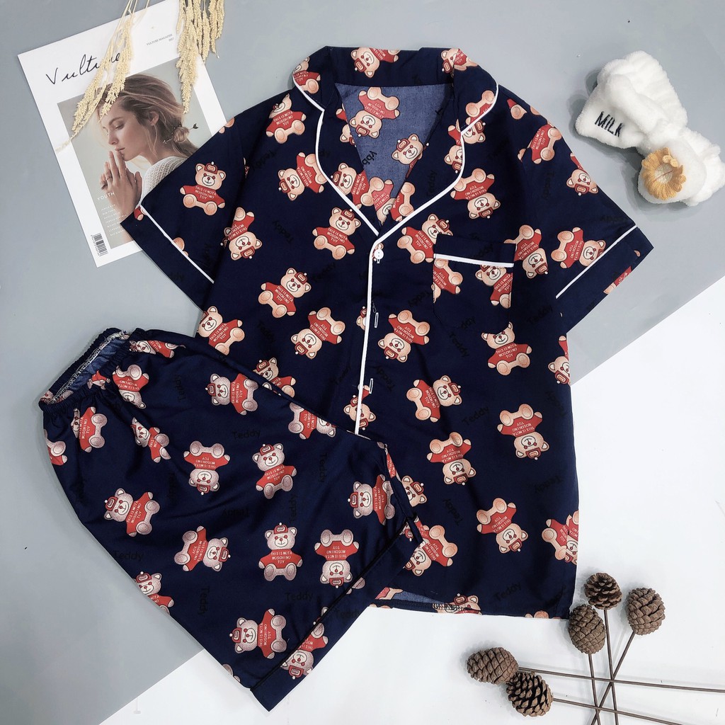 Đồ bộ pijama cộc đùi kate Thái