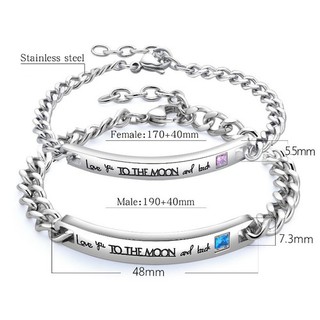 Bộ 2 Lắc Tay Cặp Đôi Titan Ko Đen TT 2488