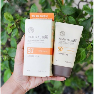 Kem Chống Nắng ThFaceShop Natural Sun Eco SUPER PERFECT Sun Cream SPF50 PA+++