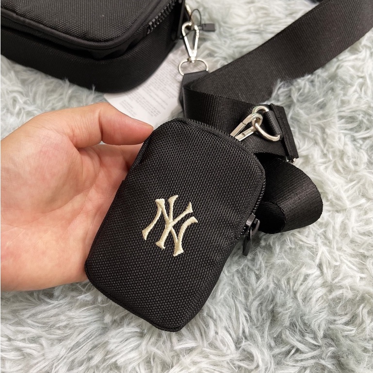 Túi đeo chéo M.L.B NY MON.OGRAM WAIST BAG BLACK - Cam kết xuất dư chuẩn 100%