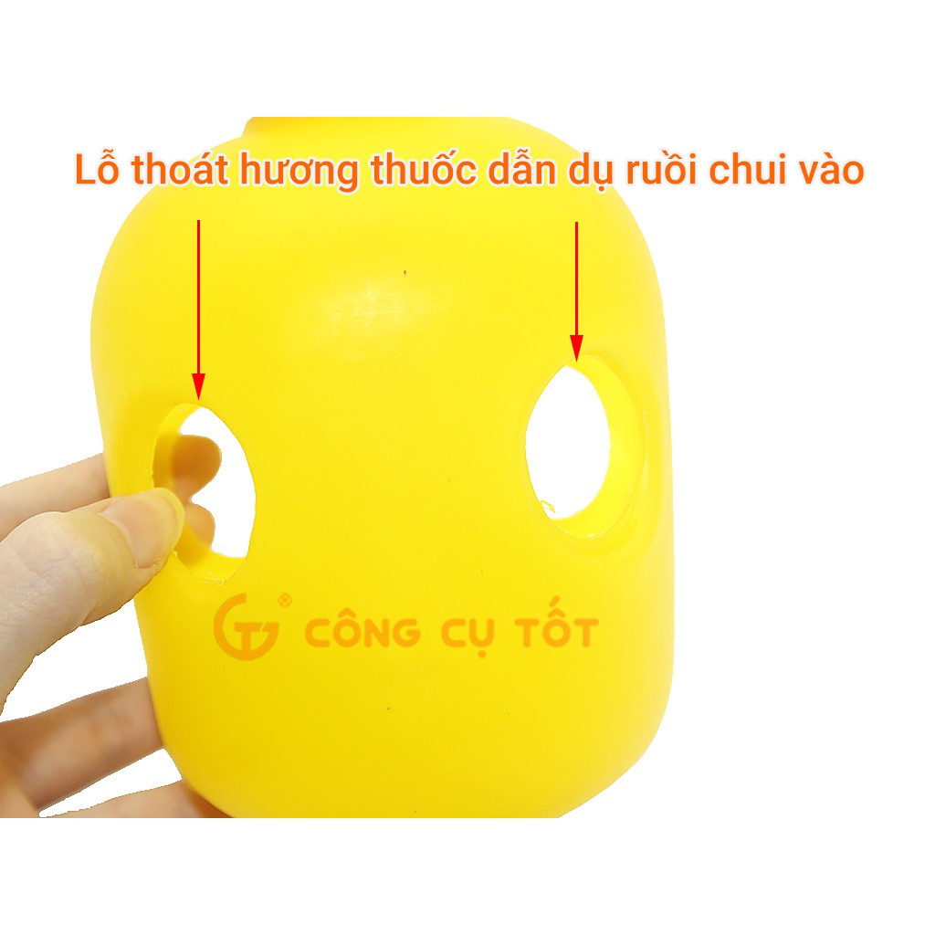 BỘ 4 LỒNG DỤ BẪY RUỒI CHÂM ĐỤC TRÁI KÈM 1 HỘP 2 LỌ THUỐC VIZUBON-D