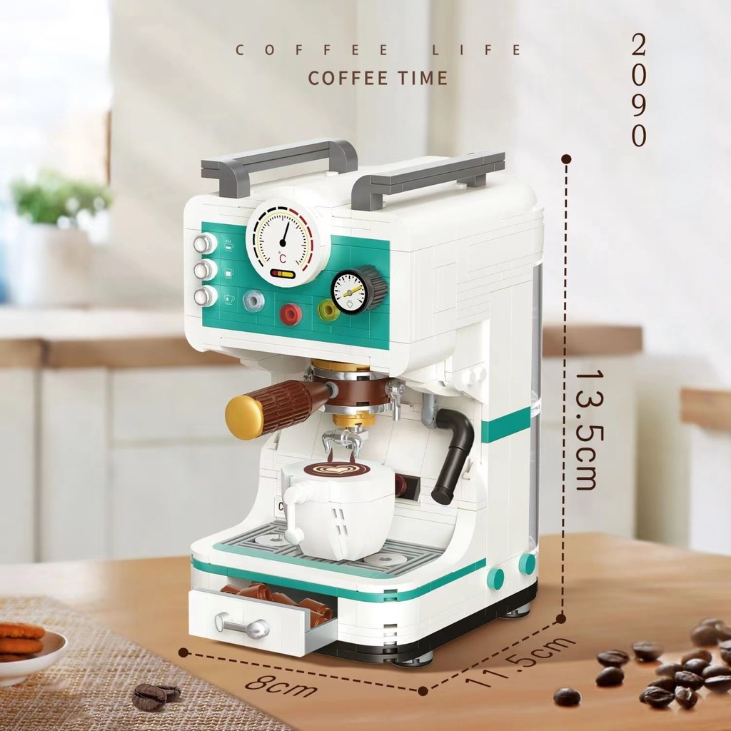 Bộ Đồ Chơi Lắp Ráp Mô Hình Máy Pha Cà Phê Mini 2091