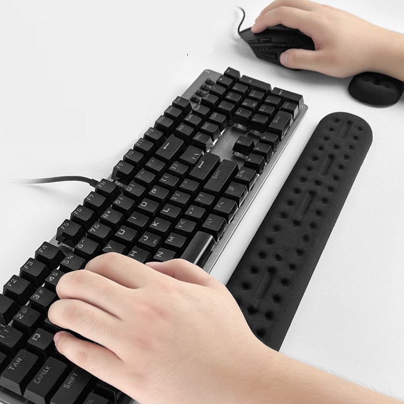 Kê tay bàn phím đệm kê cổ tay bằng cao su non memory foam kiêm bàn di chuột mouse pad Vu Studio (cao su non)