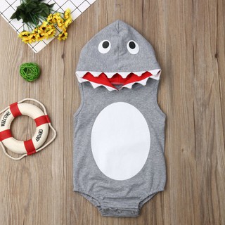 ❃pinkmans❃Infant Baby Boys&Girls Sleeveless Cartoon Hooded Romper Bodysuit Clothes