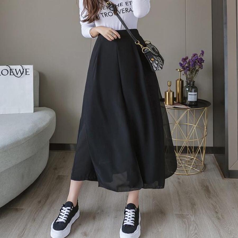 Quần voan ống rộng thời trang, quần culottes