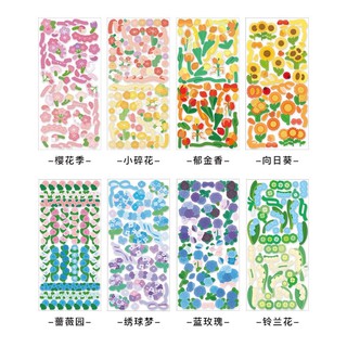 Sticker hoa trang trí sổ DIY