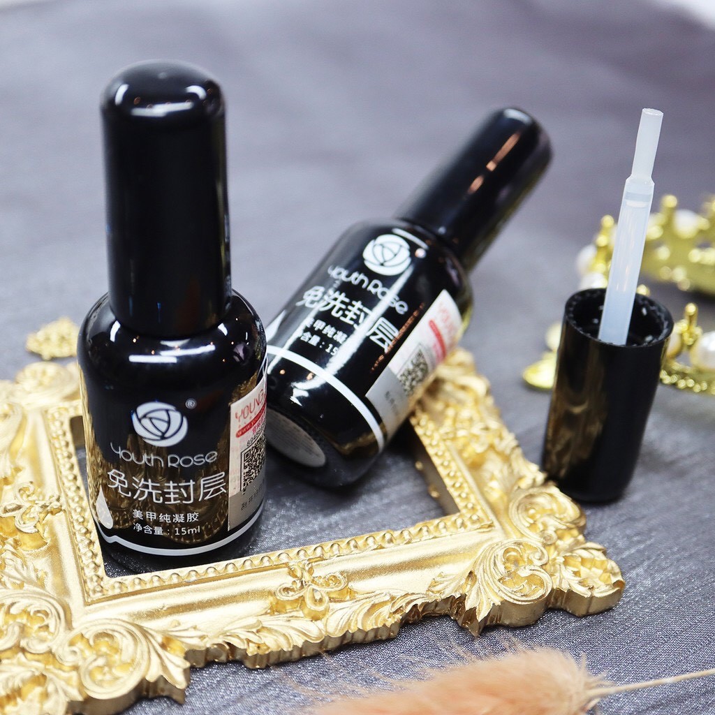 Top hoa hồng Youth Rose phủ bóng giúp móng chắc hơn nail 15ml