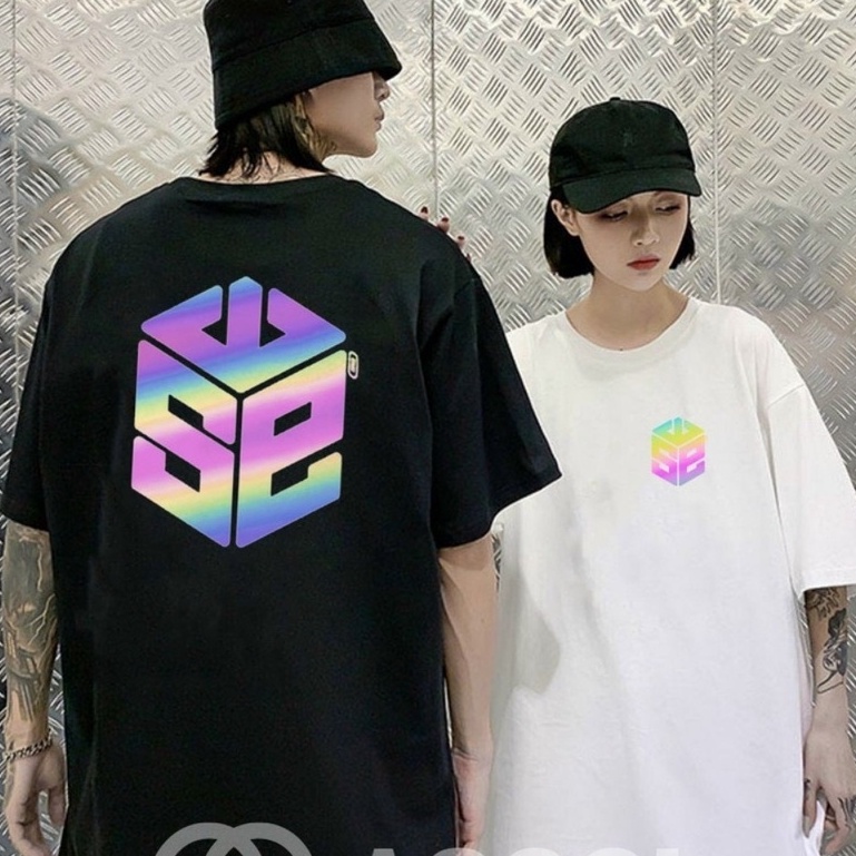 &lt;FREE SHIP&gt; Áo thun nam nữ unisex tay lỡ in phát sáng vải cotton co giãn, mềm mịn y ảnh