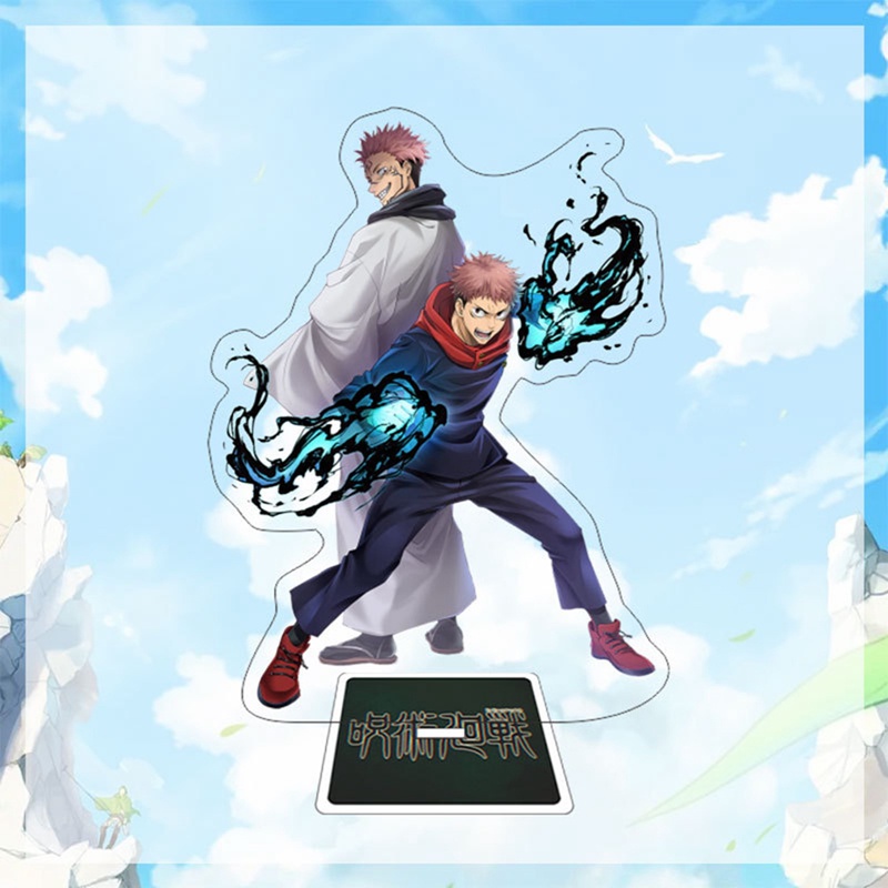 Móc Khóa Có Giá Đỡ Mô Hình Anime Kujutsu Kaisen Yuji Itadori Kugisaki Nobara