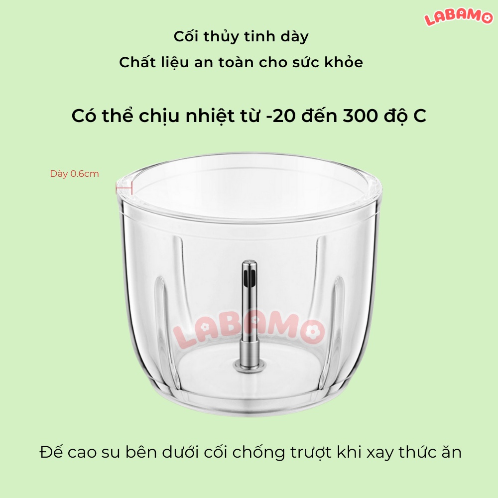 Máy xay ăn dặm cho bé 6 lưỡi hattiecs dung tích 300ml chính hãng Labamo