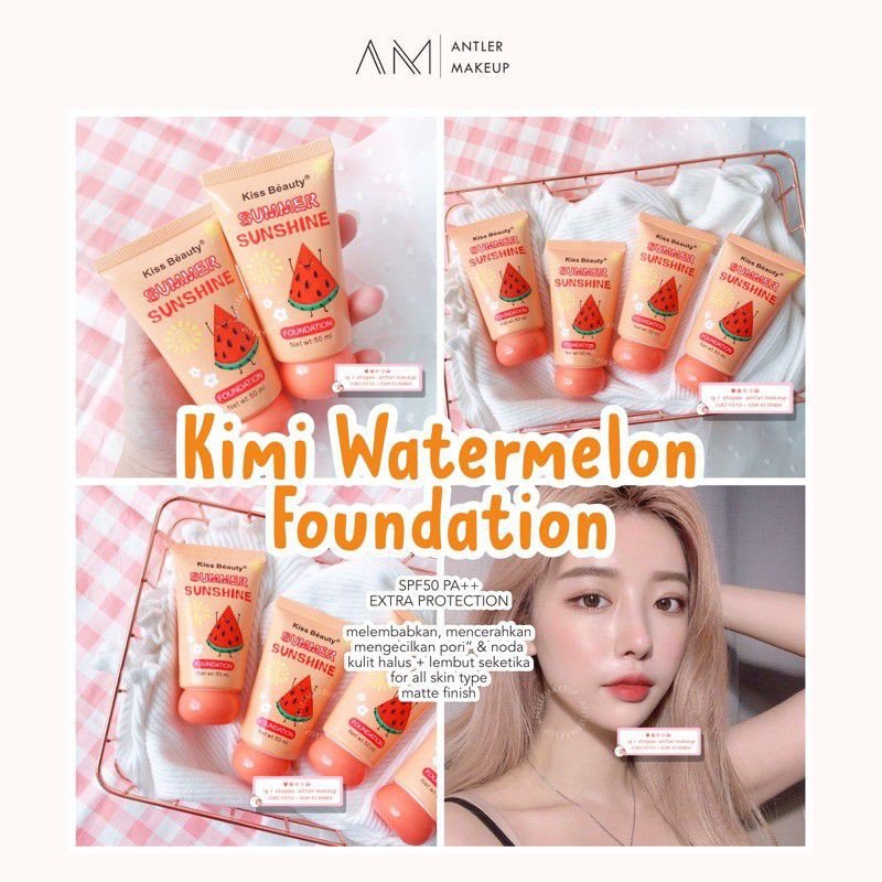 Kem Nền BB Cream Dưa Hấu  Summer Sunshine Foundation 50ml SPF50+ Chính Hãng Nội Địa