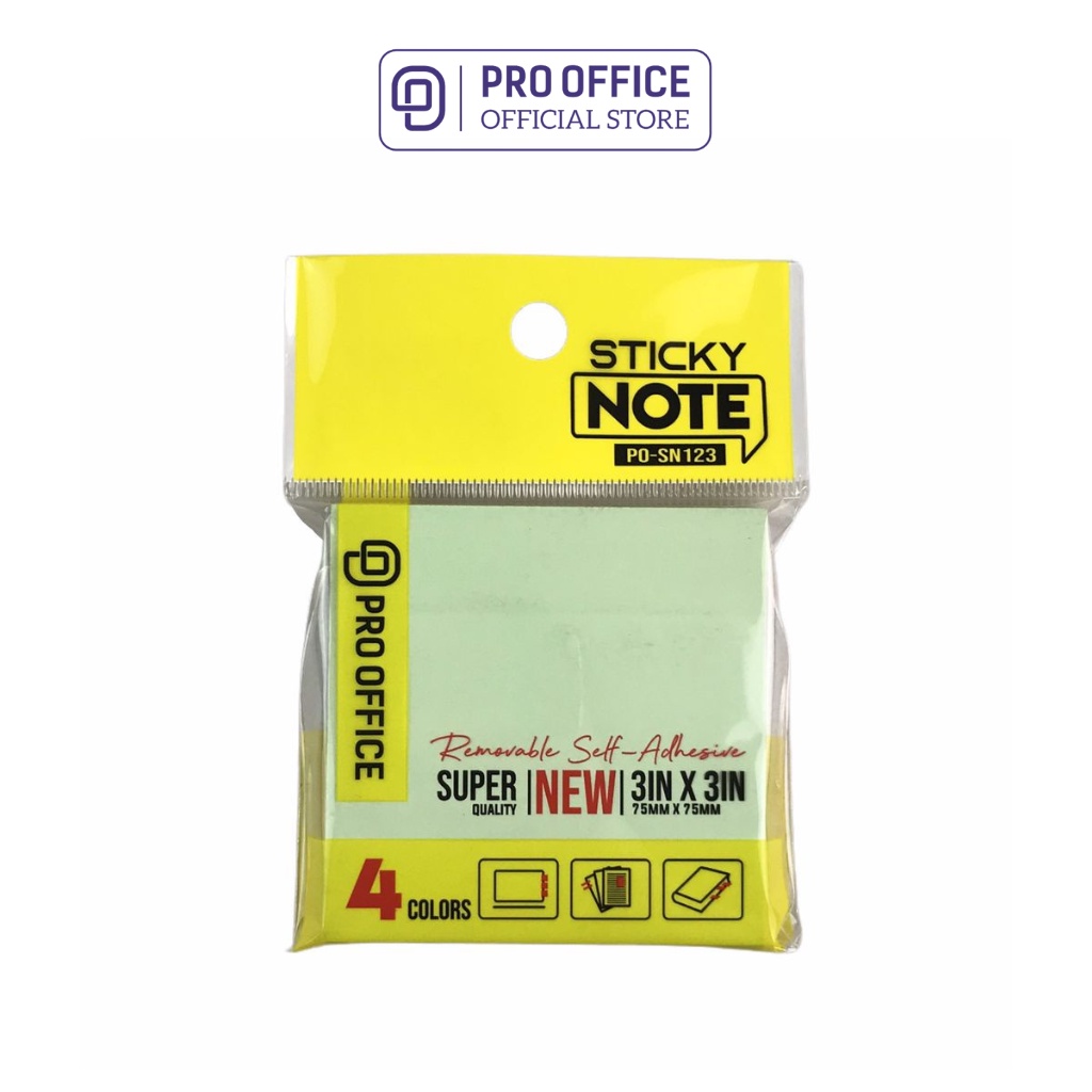 Giấy Ghi Chú PRO OFFICE Bám Dính Chắc Chắn, Bắt Mực Tốt, Nhanh Khô SN123/133/143
