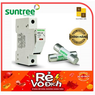 Vỏ cầu chì dc 1000v có sẵn cầu chì ống 10 x 38, dãy dòng điện 15a -32a , hãng suntree