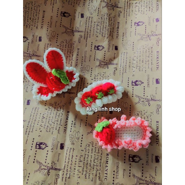 Kẹp tóc len hanmade