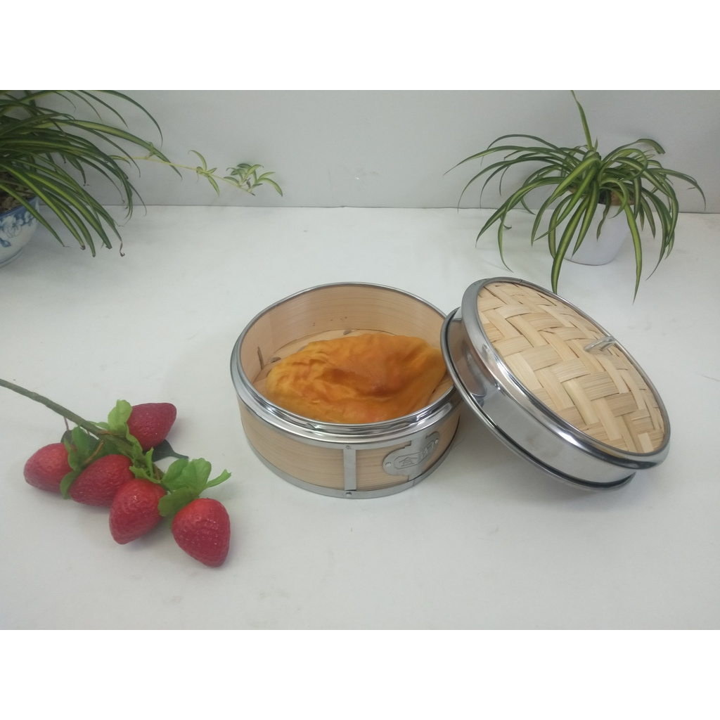 Xửng hấp tre vành inox