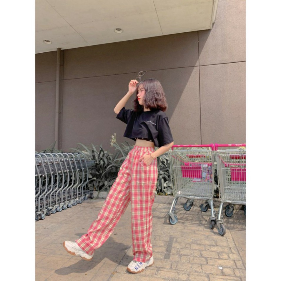 [HOT] 🍟🍝Quần Kẻ Caro Dáng Rộng YAME Ulzzang Unisex (12 MÀU)🍟🍝 Nhiều mã🍟🍝 Nhiều màu