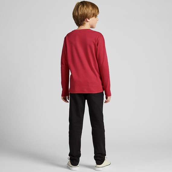 Áo thun dày dài tay cổ tròn trẻ em KIDS dòng Soft Touch T - shirt của UNIQLO (Size 160)