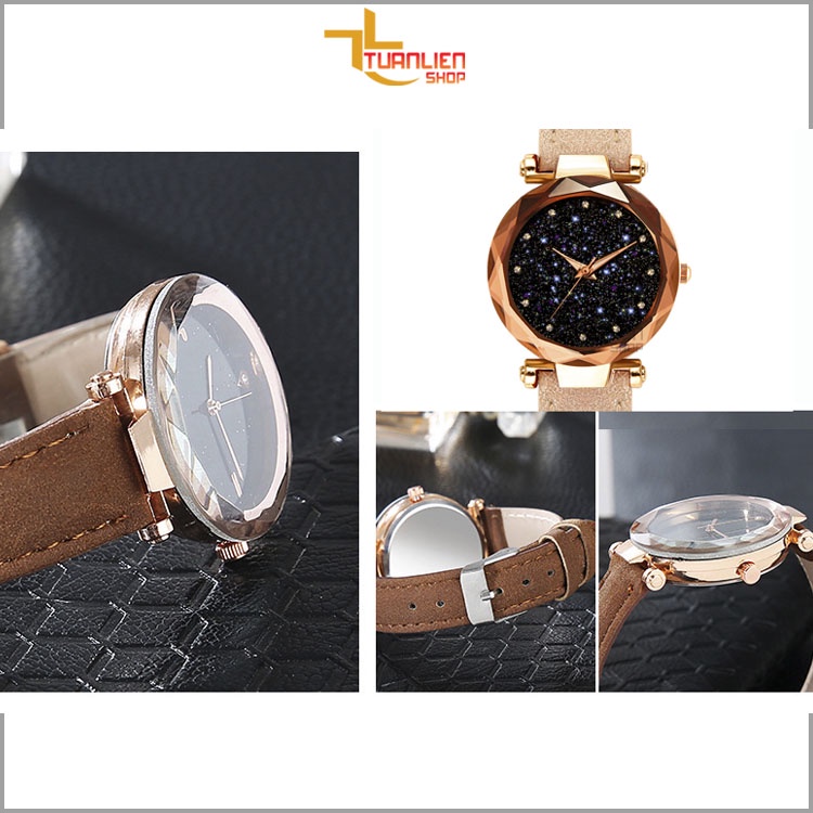 Đồng hồ nữ Jigin dây da tổng hợp ôm sát tay dễ thương cho nữ TL09 phong cách Hàn Quốc