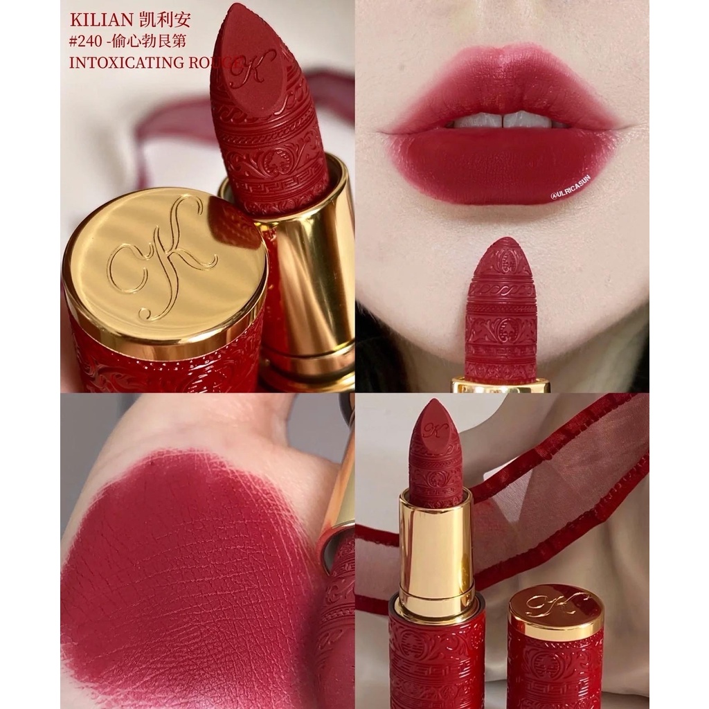 Son Kilian 240 vỏ đỏ Le Rouge Parfum Limited Edition - Son điêu khắc ướp nước hoa Chính Hãng