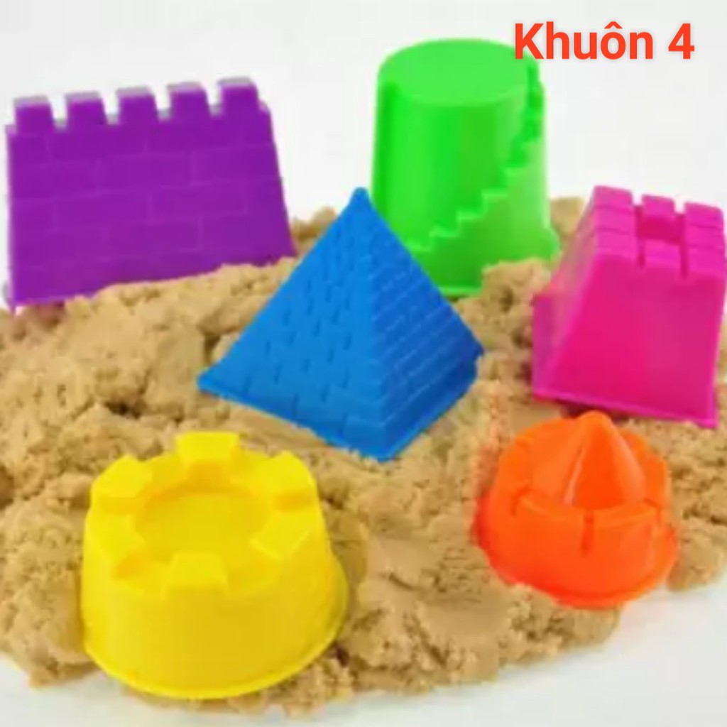 Khuôn nặn cát nhiều hình cho bé gồm 6 khuôn (giao màu ngẫu nhiên)