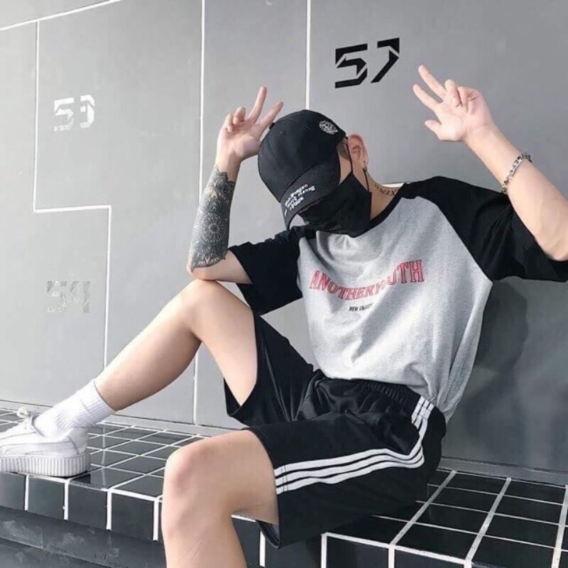 Quần đùi 3 sọc  . Chất liệu thun lạnh mát, không bai - không xù . siE : M-L