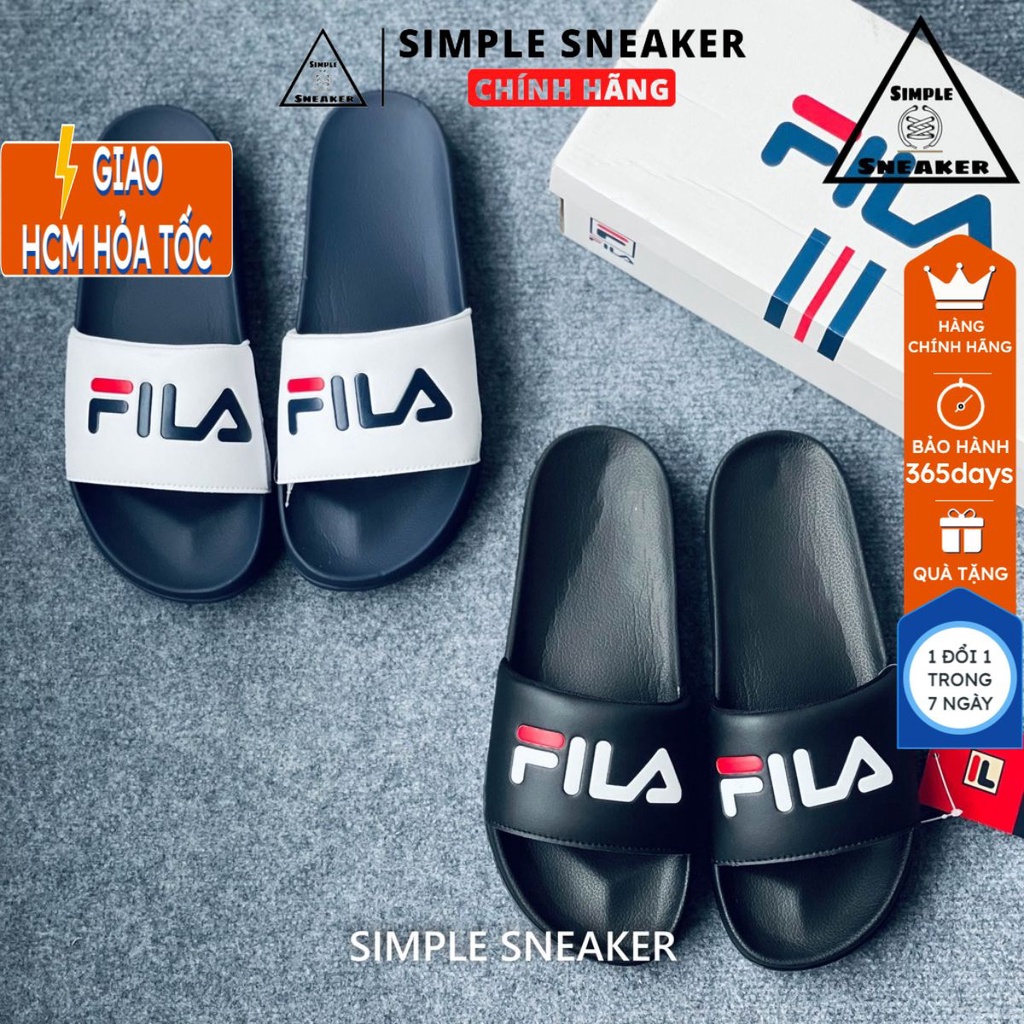 Dép Fila Chính Hãng 🔥FREESHIP🔥 Fila Drifter Black -Dép Quai Ngang Fila Full Black - Dép Thời Trang Unisex