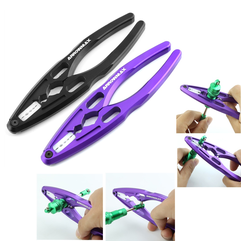 RC Xe Dụng Cụ Đa Năng Kẹp Sốc Bóng Đầu Kìm Cho TRX4 TRX6 SCX10 D90 YIKONG HSP 94111 WLtoys 144001 AR