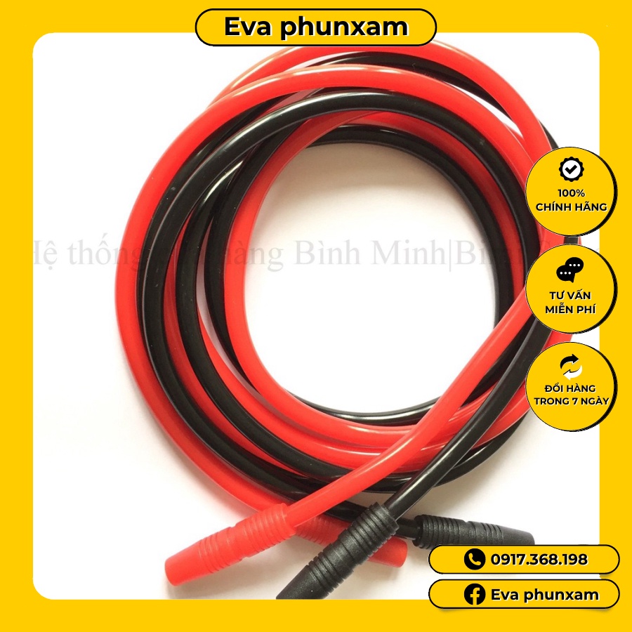 Dây thay thế máy hút mụn phun sương, 5 in 1 (2 dây đỏ đen)