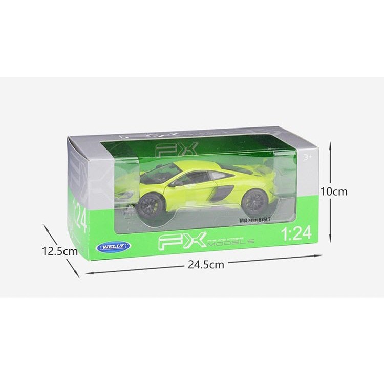 MÔ HÌNH XE MCLAREN 675LT 1:24 WELLY-FX