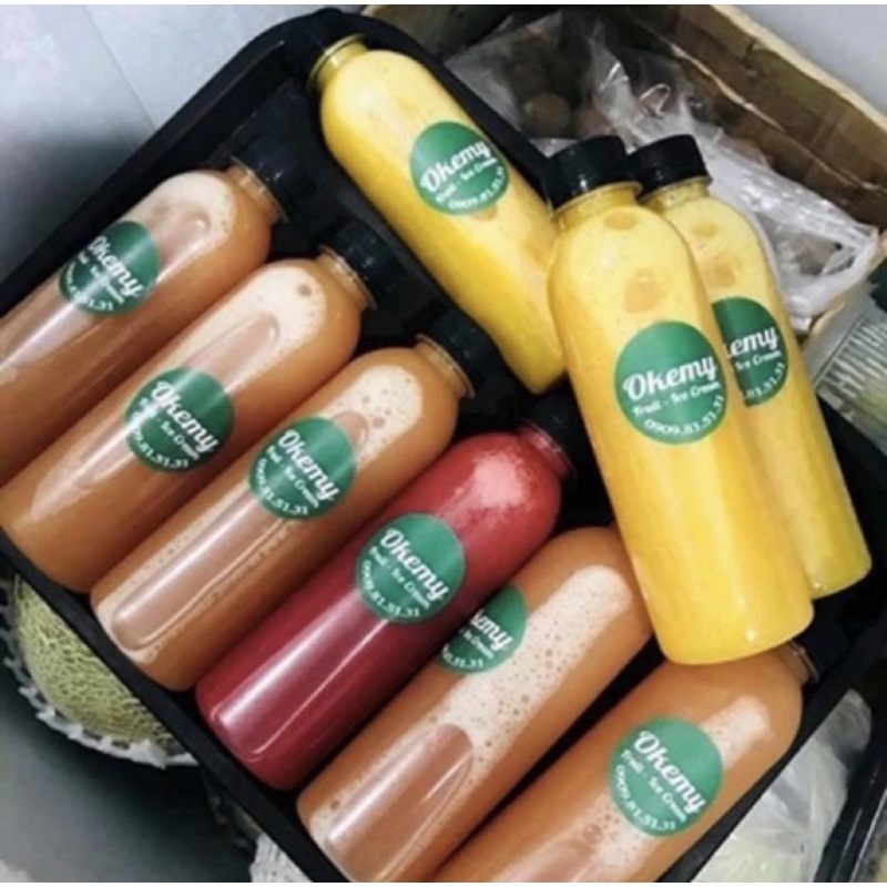 Chai Nhựa Tròn Trơn 330ml Kèm Nắp