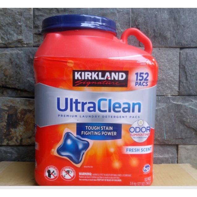 MẪU MỚI VIÊN GIẶT QUẦN ÁO KIRKLAND ULTRA CLEAN 152 VIÊN