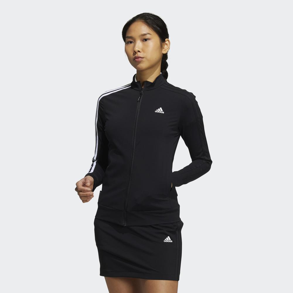 Áo Khoác adidas GOLF Nữ Track Jacket 3 Sọc Full-Zip Primeblue Màu đen GV1232