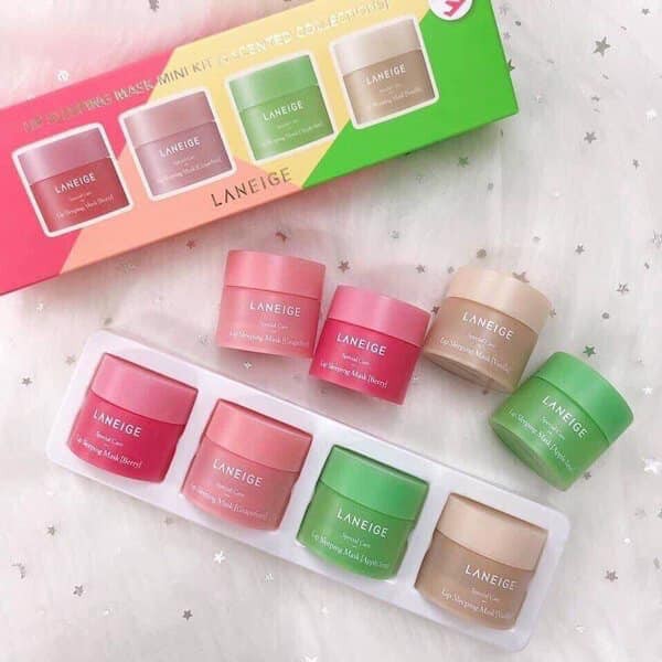 Mặt Nạ Dưỡng Môi Mini 💖Freeship💖 Mặt Nạ Ngủ Môi 𝗟𝗔𝗡𝗘𝗜𝗚𝗘 𝗟𝗜𝗣 𝗦𝗟𝗘𝗘𝗣𝗜𝗡𝗚 𝗠ask Mini Kit 8g